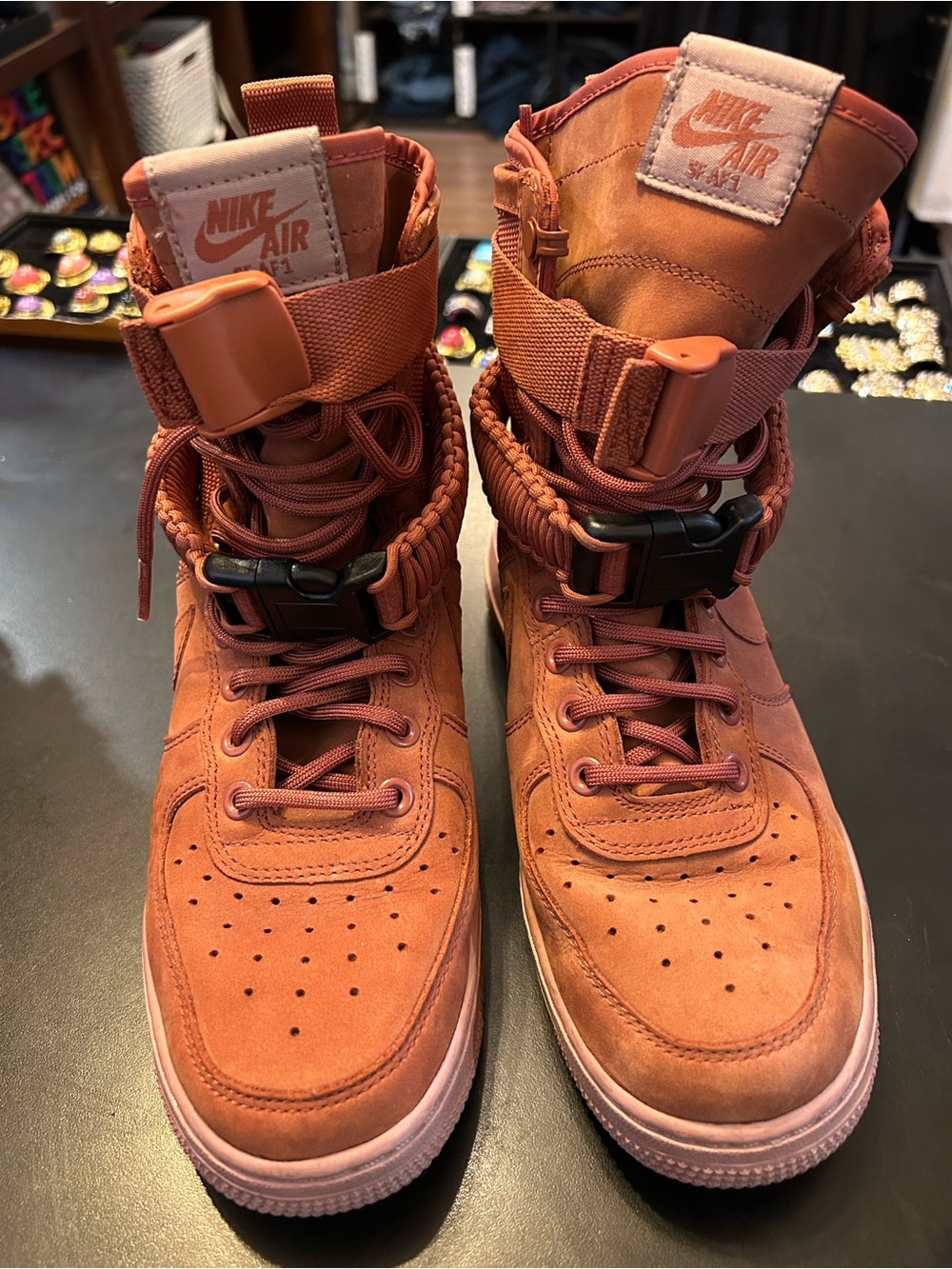 Nike Terracotta High-Top Utility Sneakers - Picture 5 of 8